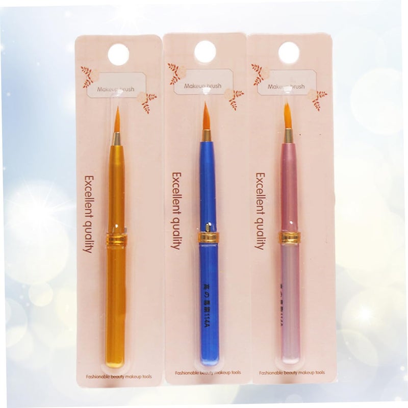 3Pcs Lip Liner Brush Set Multi-Function Makeup Tools Cosmetic Beauty Brushes for Women Daily Makeup Application Random Color Random Color - Image 3