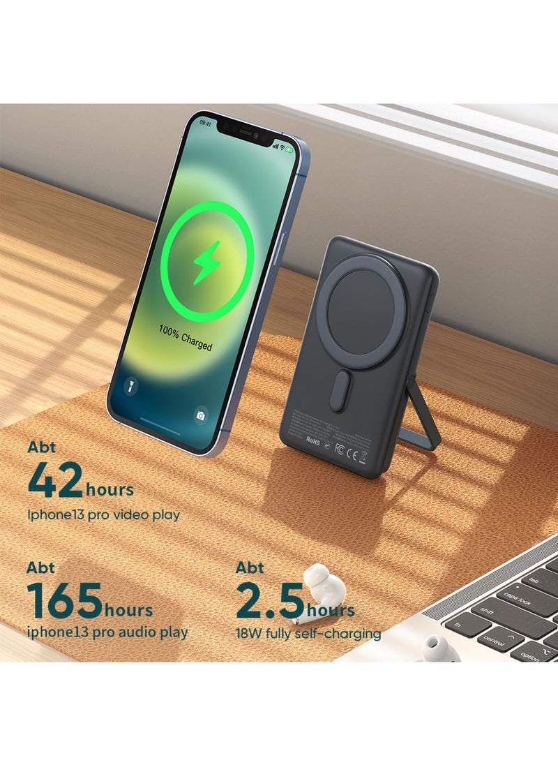 Mcdodo - MC-069 Digital Magnetic Display PD 20W Power Bank 10000mAh with Phone Stander, Grey - Image 1