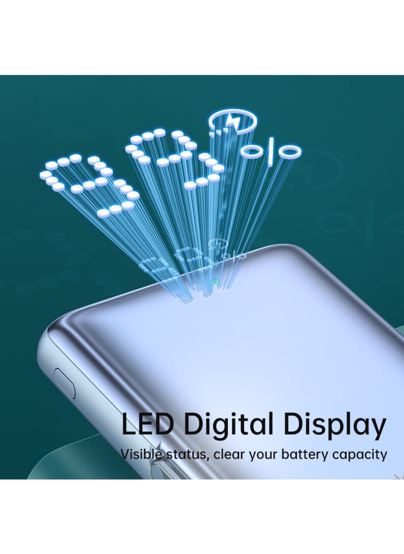 Mcdodo - MC-069 Digital Magnetic Display PD 20W Power Bank 10000mAh with Phone Stander, Grey - Image 1