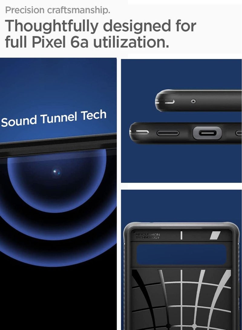 Spigen Rugged Armor Case Cover for Google Pixel 6a (2022) - Matte Black - Image 5