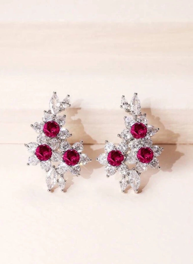 إيكوال حلق أذن نسائي صغير جداً بتصميم أنيق وعالي الجودة مرصع بالزركون - Image 3