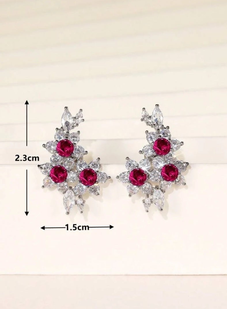 إيكوال حلق أذن نسائي صغير جداً بتصميم أنيق وعالي الجودة مرصع بالزركون - Image 4