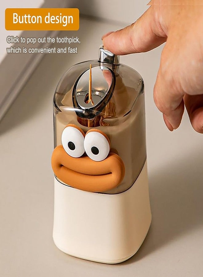 PEFWO Toothpick Holder, Toothpick Dispenser, Pop-up Automatic Toothpick Dispenser, Automatic Toothpick Dispenser for Kitchen, Restaurant, Hotel (Big Mouth) - Image 2
