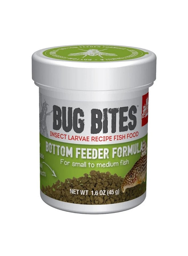 Fluval Bug Bites Bottom Feeder Fish Food, Granules for Small to Medium Sized Fish, 1.60 Oz., A6586 - Image 1