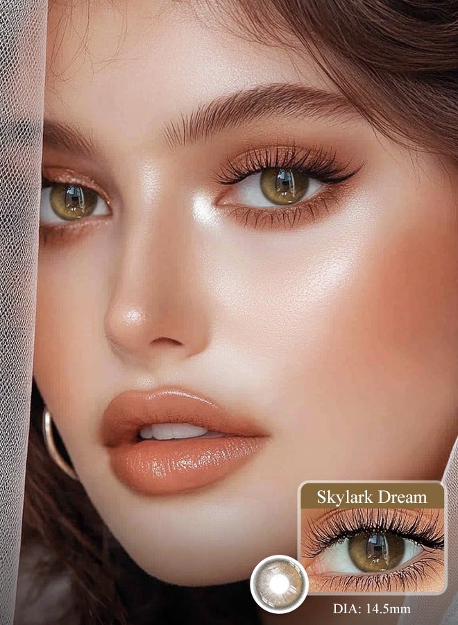 سيدة جديدة عدسات لاصقة ملونة بنية من فريش ليدي للاستخدام السنوي - Image 1