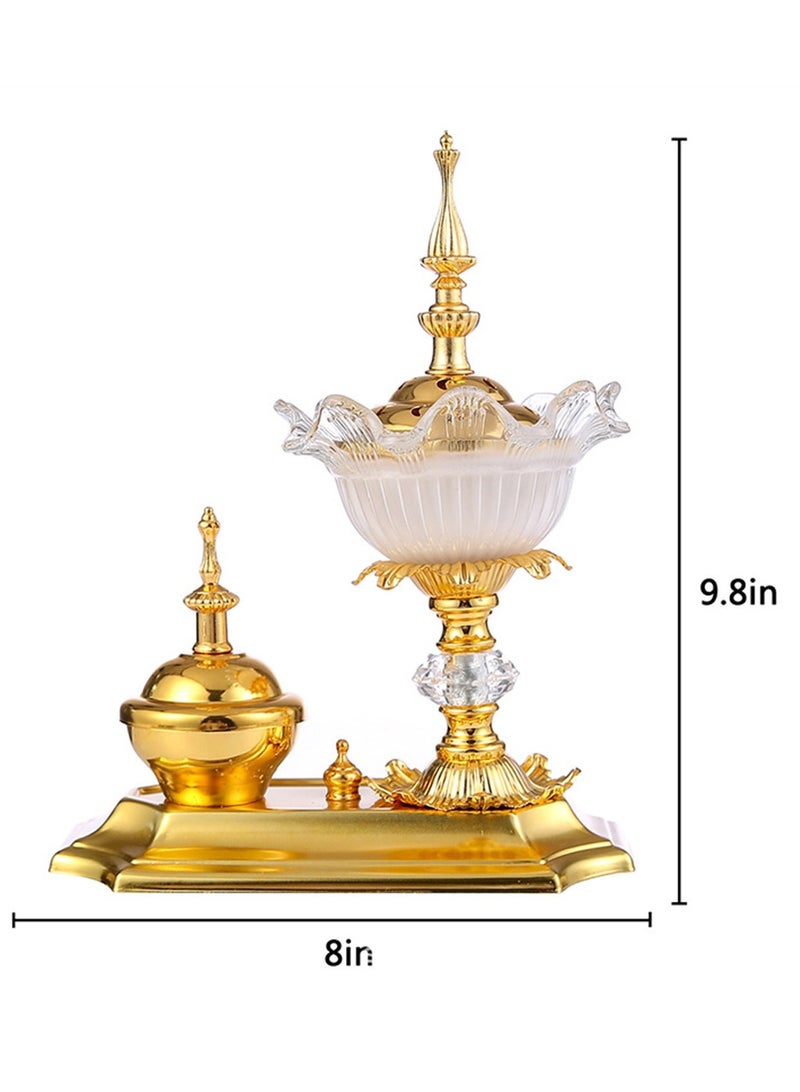 Incense burner two-piece set Middle Eastern crystal spice jar home decoration party home decoration - Image 2