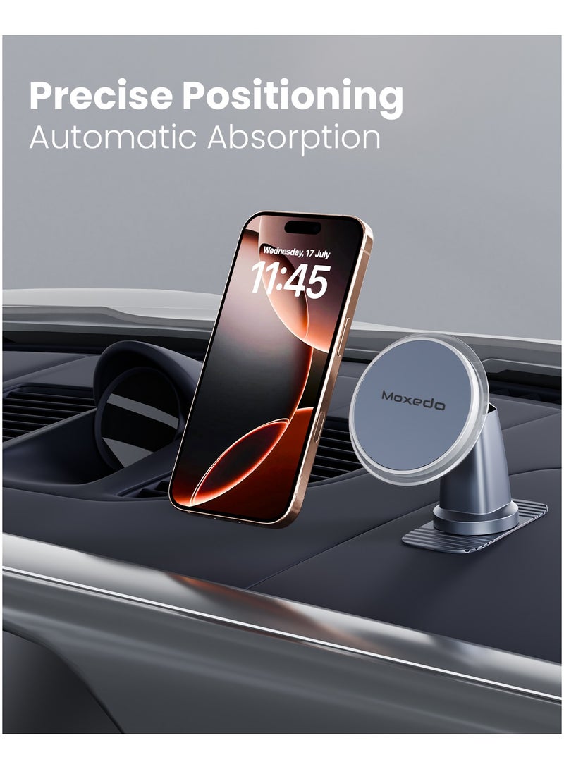 Moxedo Moxedo Universal Magnetic Holder 360° Rotating Dashboard Car Bracket Phone Mount Bendable Base with Adhesive Metal Plate Compatible for iOS Androids and other Smartphones  - Image 4