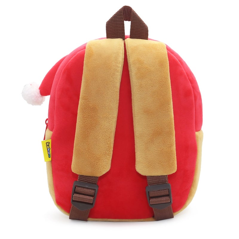 Plush Kids Backpack, Skiing Deer Animal Design, Soft Lightweight School Bag for Toddlers and Preschool Kids - Image 5