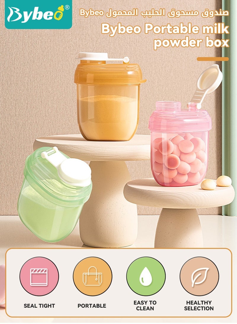 بيبو موزع حليب الأطفال 6 قطع، موزع مسحوق حليب محمول، حاوية تخزين طعام الأطفال أثناء السفر، حاوية تخزين وجبات خفيفة مانعة للتسرب، خالية من مادة BPA - Image 2