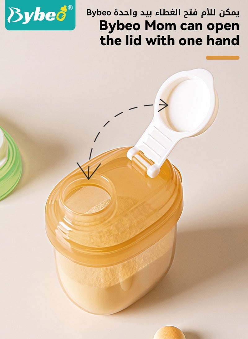 بيبو موزع حليب الأطفال 6 قطع، موزع مسحوق حليب محمول، حاوية تخزين طعام الأطفال أثناء السفر، حاوية تخزين وجبات خفيفة مانعة للتسرب، خالية من مادة BPA - Image 3