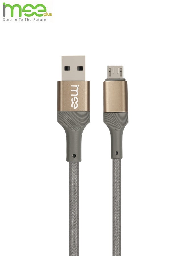 آیمی كابل USB إلى Micro من MEE Plus IM-DC101 بطول 1.2 متر، شحن سريع بأقصى سرعة 3 أمبير ونقل بيانات فائق السرعة 480 ميجابت في الثانية، تصميم من النايلون المضفر لمتانة استثنائية، خالٍ من التشابك ومتوافق مع الأجهزة التي تدعم منفذ Micro - Image 2