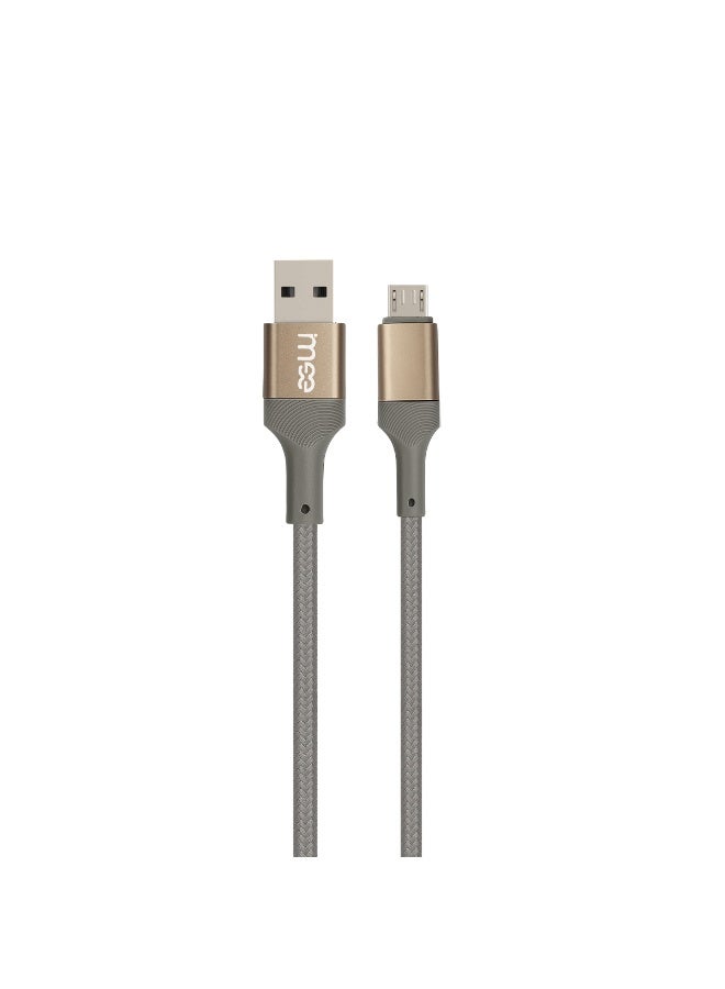 آیمی كابل USB إلى Micro من MEE Plus IM-DC101 بطول 1.2 متر، شحن سريع بأقصى سرعة 3 أمبير ونقل بيانات فائق السرعة 480 ميجابت في الثانية، تصميم من النايلون المضفر لمتانة استثنائية، خالٍ من التشابك ومتوافق مع الأجهزة التي تدعم منفذ Micro - Image 3