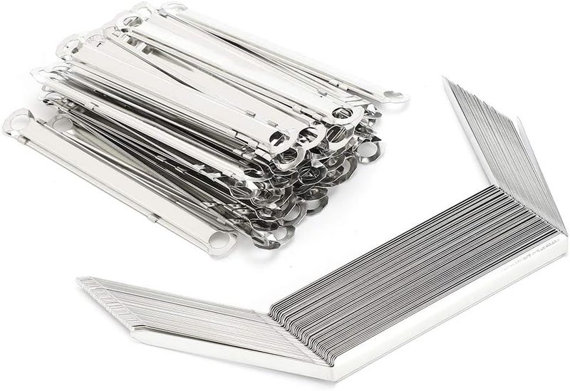 Pack of 50 File Fasteners, 2 Hole Iron Binding Clip, Paper Prong Fastener, Binding Clamp, 80mm Hole Spacing for 350 Sheets of A4 Paper - Image 4