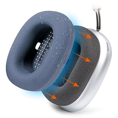 WC SweatZ Max - Patented Protective Earpad Covers for Airpods Max Made by Wicked Cushions | Sweatproof & Easily Washable | Full Earpad Sweat Protection | Blue - Image 1