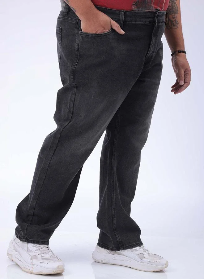 Take Two Plus Size Straight Fit Low Fade Jeans By HardSoda