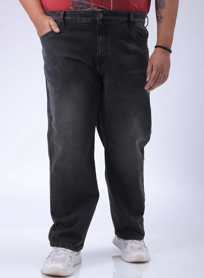 Plus Size Straight Fit Low Fade Jeans By HardSoda