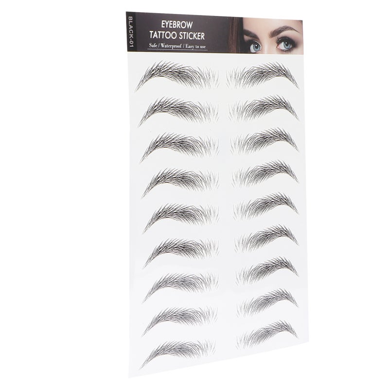 Long Lasting Eyebrow Transfers Sticker Household Portable Women Eyebrow Tattoo StickerBLACK‑10 - Image 3