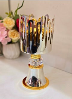 Damanhoor Damanhoor Charcoal Incense and Bakhoor Burner Oud Frankincense and Metal Incense Holder Ideal for Wedding Gifts Yoga Spa Aromatherapy Office and Home Decor 