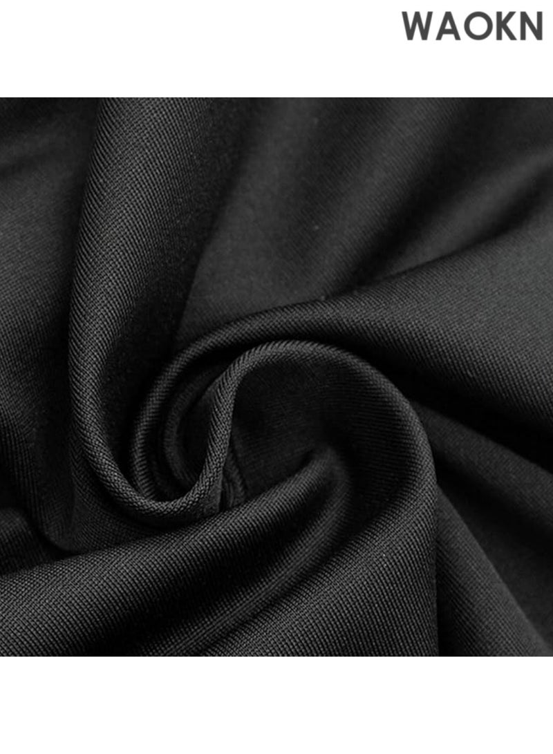 WAOKN Cool innerwear for men, long sleeve undershirt, for summer, long sleeve, for mountain climbing, work wear, fitness sports, plain, under, UV protection, base layer, moisture wicking, quick drying, golf wear, amphibious -L （Black） - Image 3