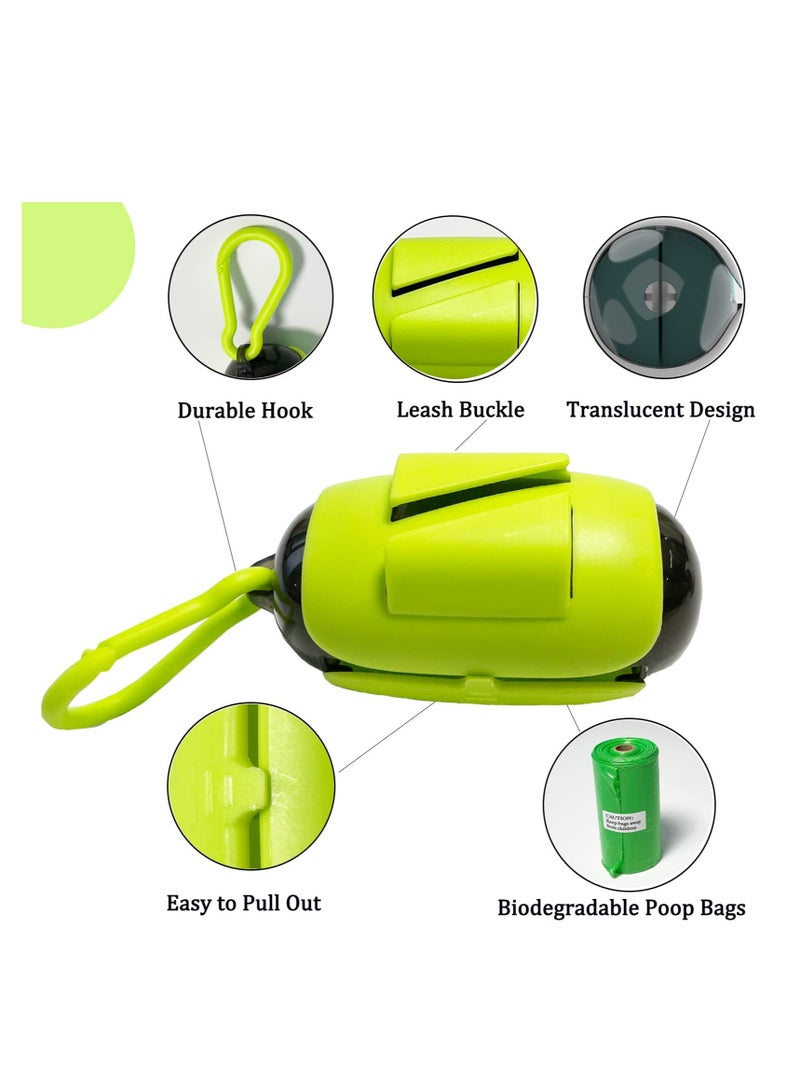 Excefore Dog  Bag Holder, 4 Pack Bag Holders for Leashes, Portable Pet Waste Bags Dispenser Holder, Bag Container Leash Attachment with 2 Rolls of Dog  Bags, Fits Any Leashes - Image 2