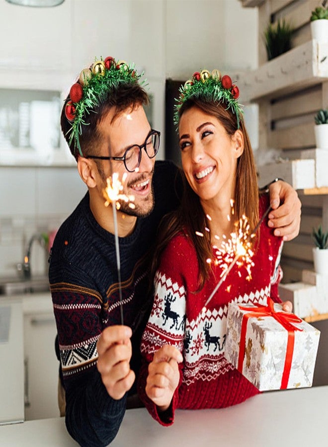 Amariver Christmas Headband for Women Glitter Disco Ball Head Band Holiday Christmas Accessories Red Green Headbands Hair bands for Christmas Party Supplies - Image 5