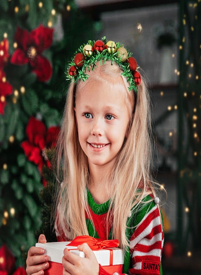 Amariver Christmas Headband for Women Glitter Disco Ball Head Band Holiday Christmas Accessories Red Green Headbands Hair bands for Christmas Party Supplies - Image 3