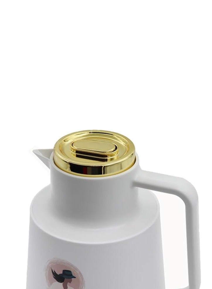 Yolo Coffee/Tea Vacuum Flask 1 Liter Urban Lady -Grey Colour - Image 5