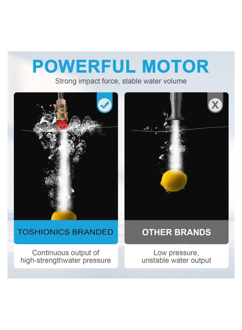 ELTRAZONE 48V 25000mAh 30Bar Cordless High Pressure Car Washer with Nozzles Water Gun Set Garden Cleaning Jet Washing Machine Multi Purpose With Uk 3 Pin Adapter  - Image 5