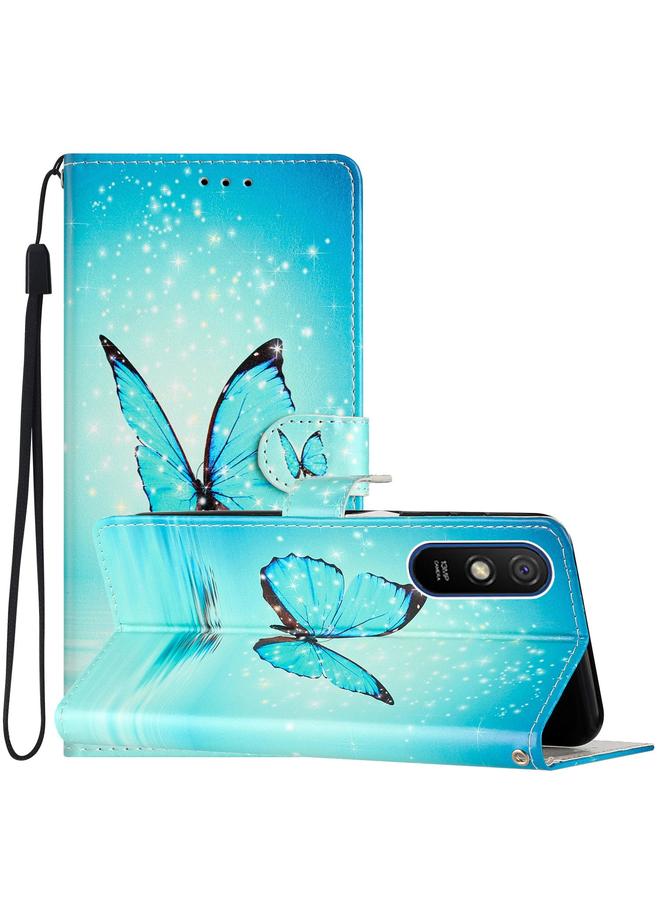 The Bros Case For Xiaomi Redmi 9A Colored Drawing Leather Phone Case