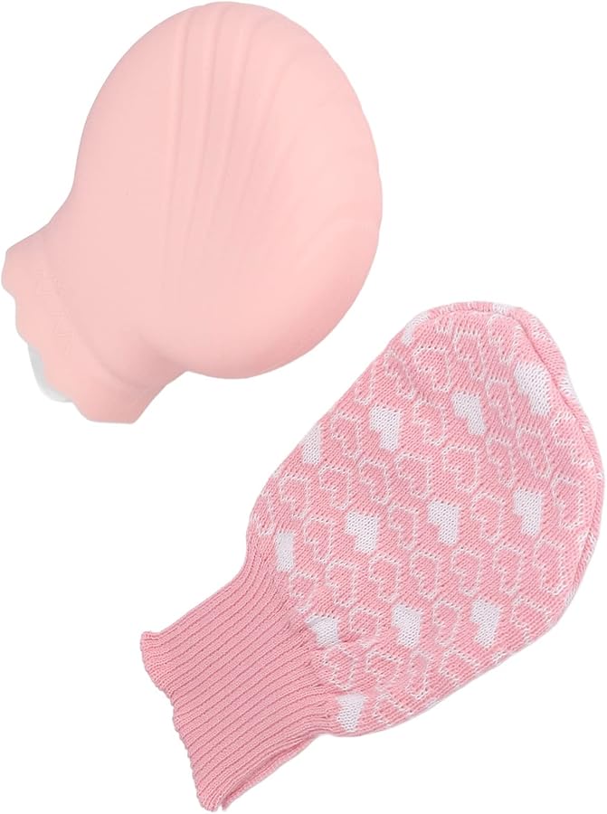 Pink Knitted Cover Hot Water Bottle Bag Explosion Proof Silicone 245ml for Home Office - Image 4