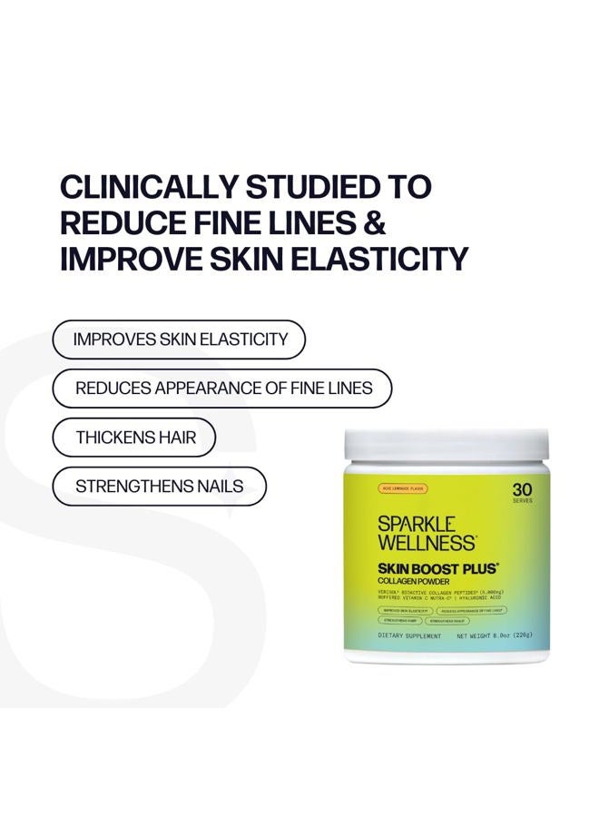 Sparkle Collagen سباركلي ويلنس سكين بوست بلس (عصير الأساي والليمون) [30 حصة] | مكمل مسحوق الكولاجين مع ببتيدات الكولاجين الهيدروكسيليد VERISOL، فيتامين C وحمض الهيالورونيك لتحسين مرونة البشرة - Image 5