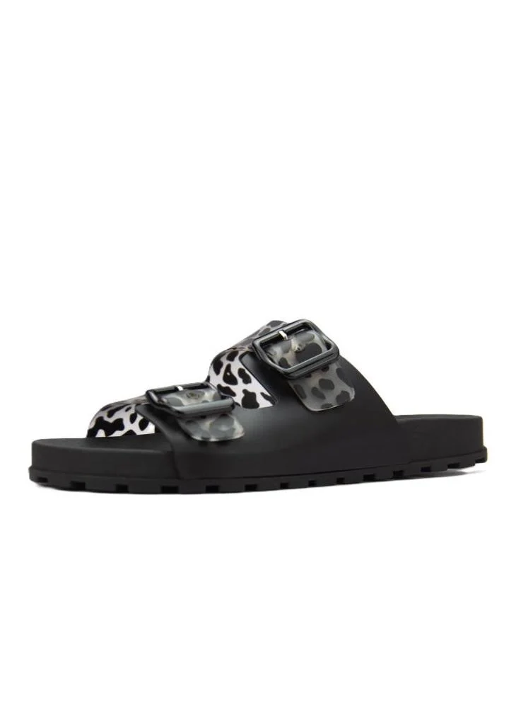 Voices Folk Women'S Birken Style Sandal With Adjustable Strap - Black
