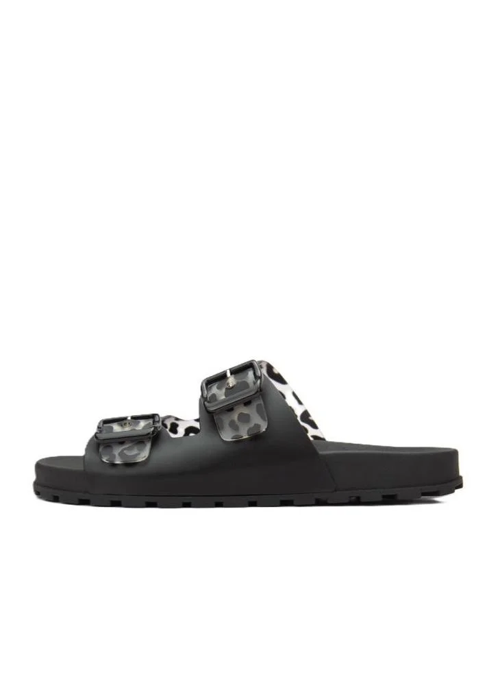 Voices Folk Women'S Birken Style Sandal With Adjustable Strap - Black