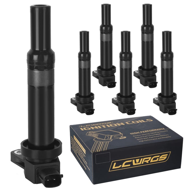 Set of 6 Ignition Coil Packs Fits for 27 V6 2007 2008 2009 2010 Hyundai Santa Fe Kia Optima Rondo Coils 27l Replaces UF558 C1567