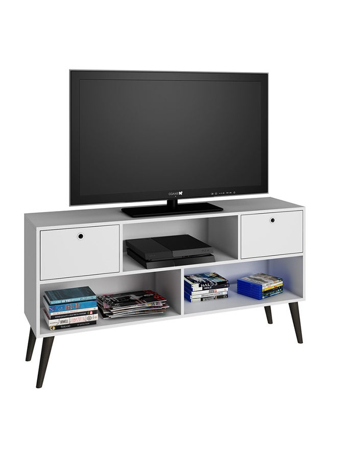 Home Box Wooden TV Table With Storage  - Mdp 15Mm Color White 35 x 135 x 69.5 cm  - Image 2
