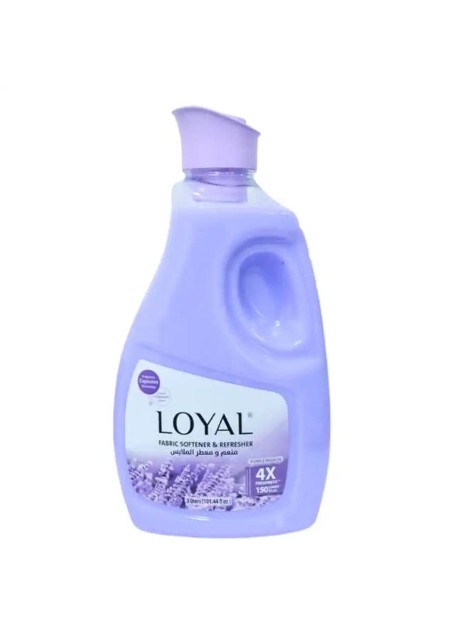 loyal منعم ومجدد الأقمشة لويال بنفسجي العاطفة مع 4X انتعاش حتى 150 غسلة - 3 لتر