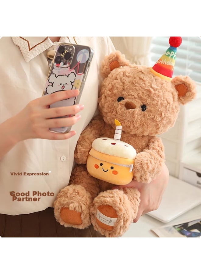 Weltston Teddy Bear Plush Toy Doll Stuffed Animal Pillow Birthday Christmas Gift, 30cm Birthday Party Bear - Image 2
