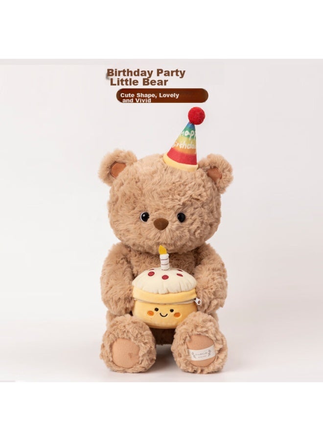 Weltston Teddy Bear Plush Toy Doll Stuffed Animal Pillow Birthday Christmas Gift, 30cm Birthday Party Bear - Image 1
