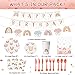 Hestya 145 Pcs Boho Birthday Party Supplies Include Rainbow Plates Tablecloth Cups Napkins Knives Forks Spoon Boho Happy Birthday Banner for Rainbow Baby Shower Party Decoration Supplies for 20 Guests - Image 2