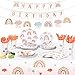 Hestya 145 Pcs Boho Birthday Party Supplies Include Rainbow Plates Tablecloth Cups Napkins Knives Forks Spoon Boho Happy Birthday Banner for Rainbow Baby Shower Party Decoration Supplies for 20 Guests - Image 4