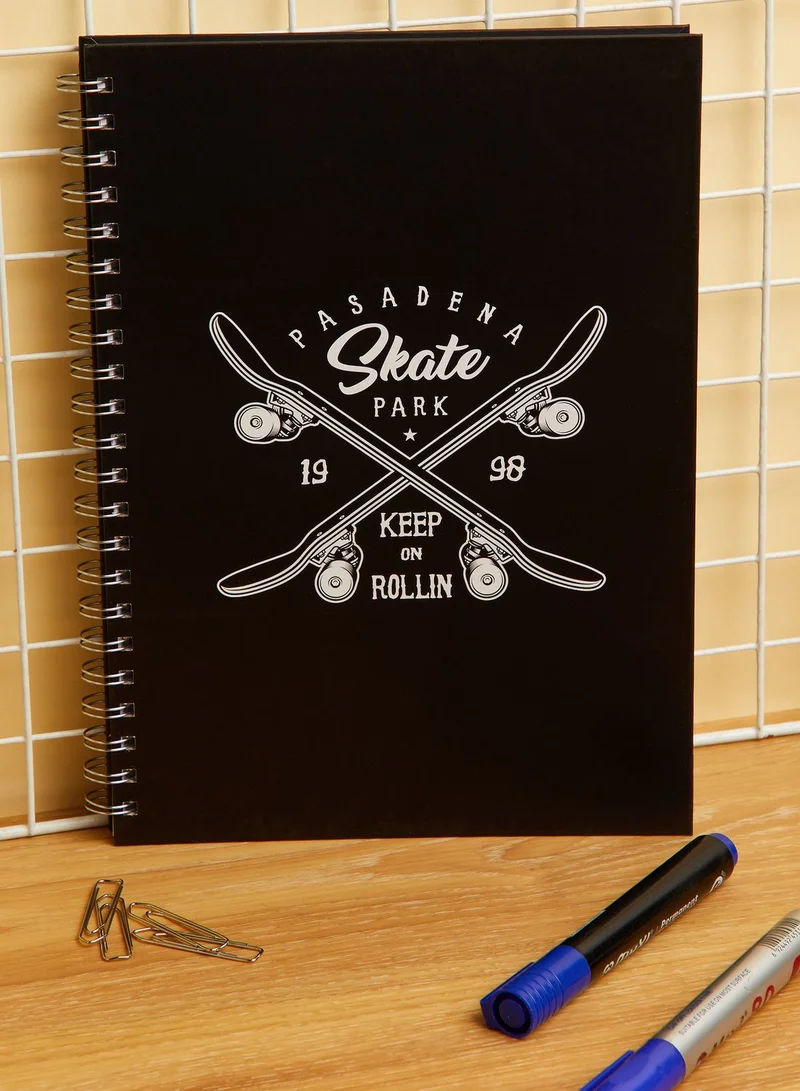 Back to school kit A4 Spiral Hardcover Notebook - Skate