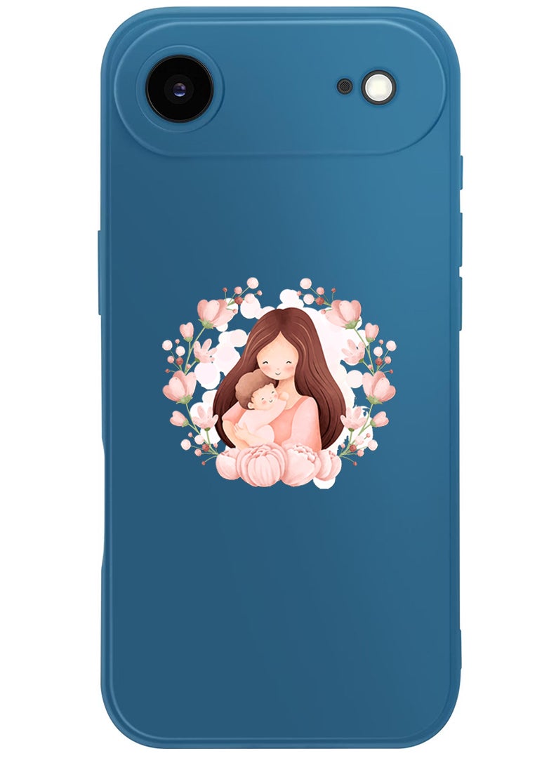 Theodor Protective Slim Fit Case Liquid Silicone Cover with Full Body Protection Anti-Scratch Shockproof Case For Apple iPhone 17 Air (Blue) Mothers love - Image 1