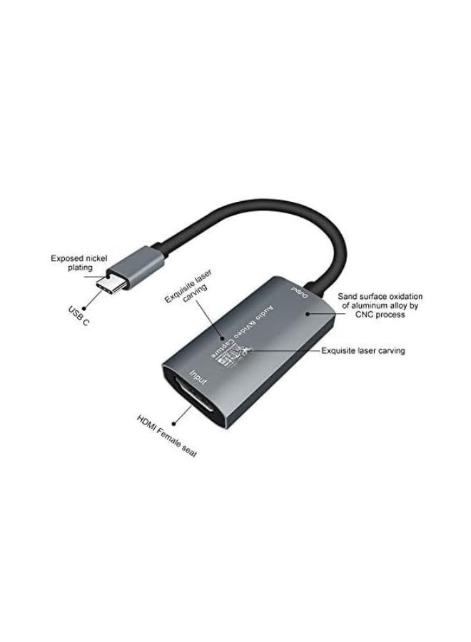 4K HDMI to USB-C Video Capture Card for Live Streaming and Gaming – High-Definition 1080P DSLR and Action Camera Interface - Image 4