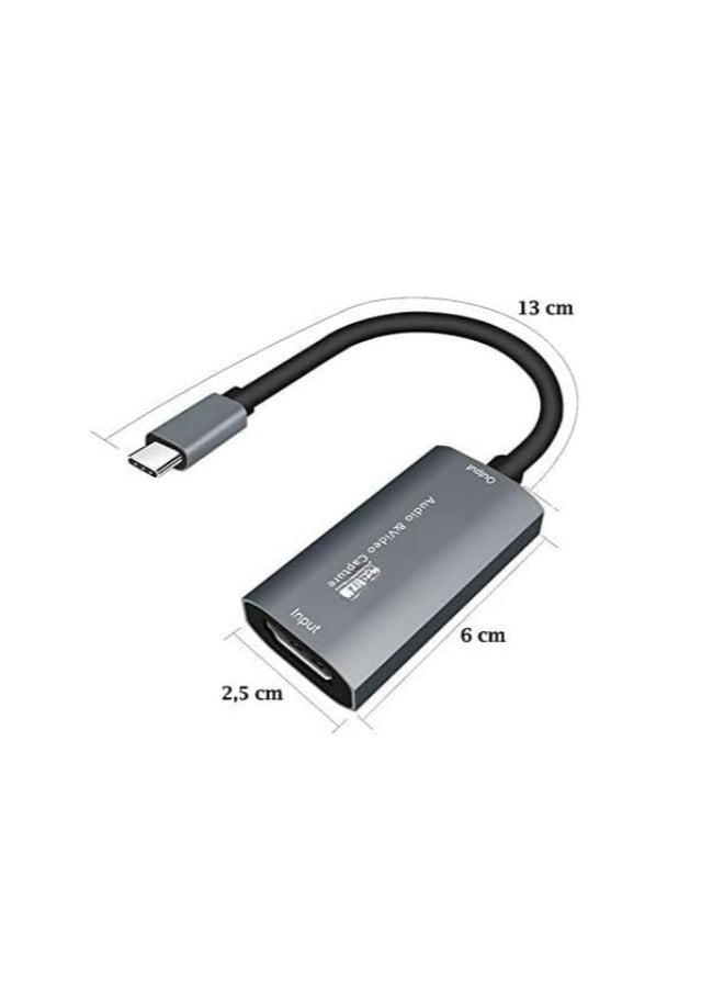 4K HDMI to USB-C Video Capture Card for Live Streaming and Gaming – High-Definition 1080P DSLR and Action Camera Interface - Image 3