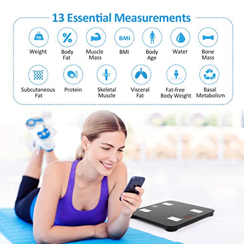 FITINDEX Scale with BMI, Body Fat, Muscle Mass, Smart Scale for Body Weight, Bluetooth, Digital, Sync with App, User Health Equipment - Image 3