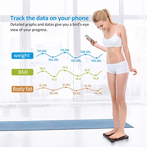 FITINDEX Scale with BMI, Body Fat, Muscle Mass, Smart Scale for Body Weight, Bluetooth, Digital, Sync with App, User Health Equipment - Image 4