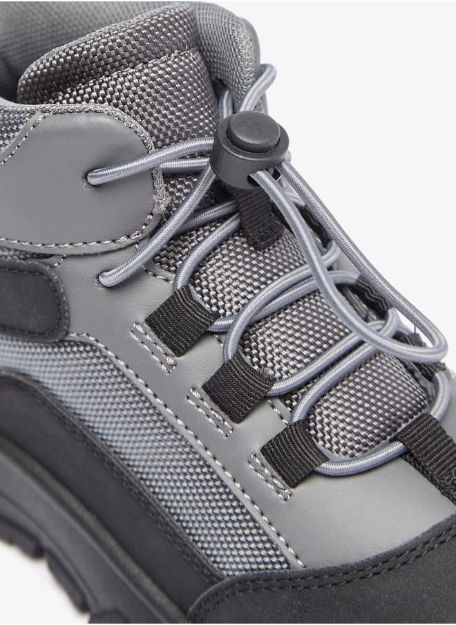 Lee Cooper Boy's Panelled Boots with Cord Lock Closure  - Image 5