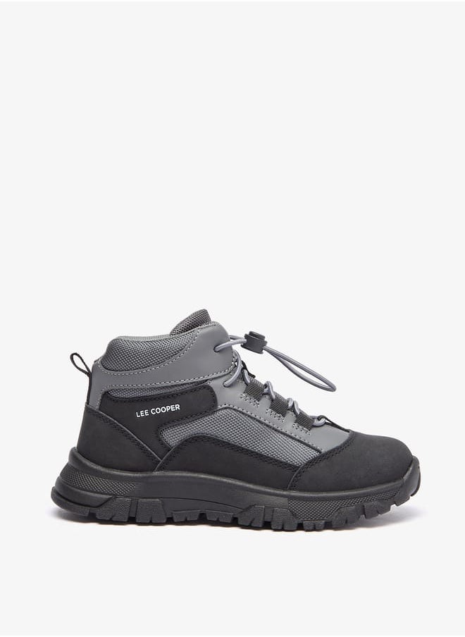 Lee Cooper Boy's Panelled Boots with Cord Lock Closure  - Image 3