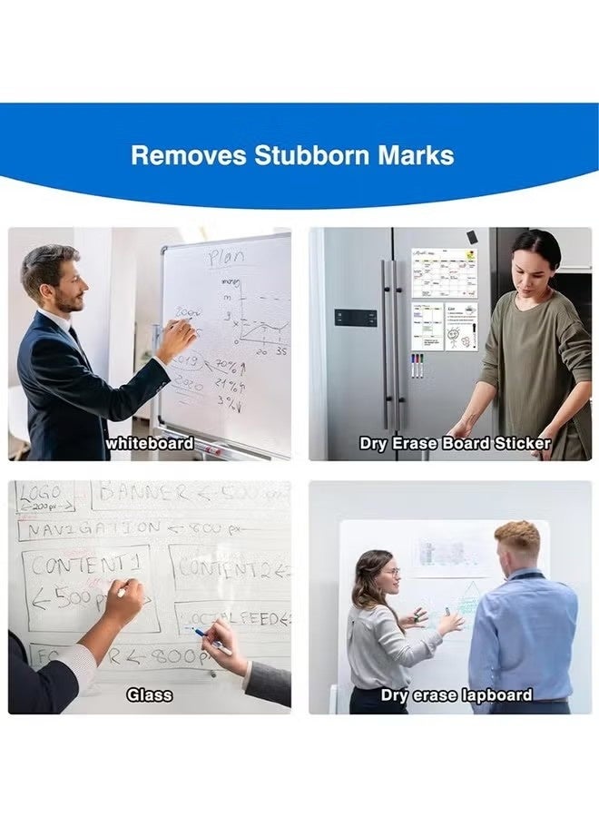 Opula 100ml Whiteboard Cleaner White Board Cleaning Spray Low Odor Dry Erase Board Cleaner with Cloth, Removes Stubborn Marks - Image 2