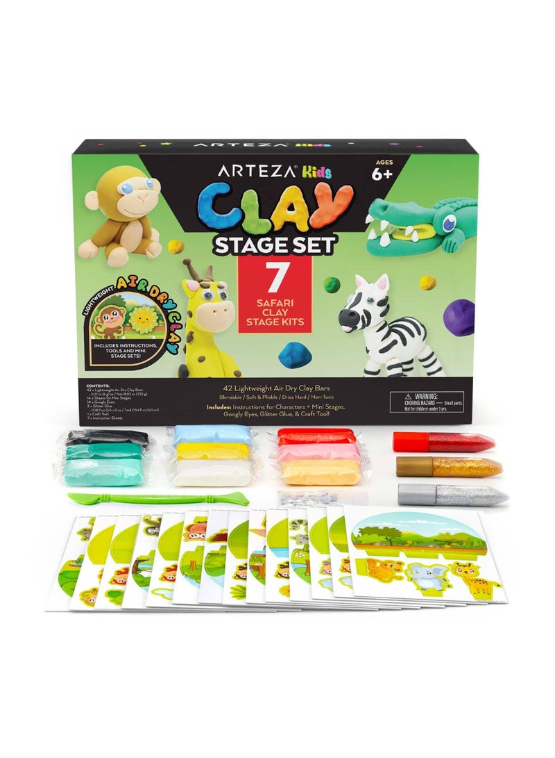 آرتيزا مجموعة Kids Clay Stage Set Safari Clay - Image 1